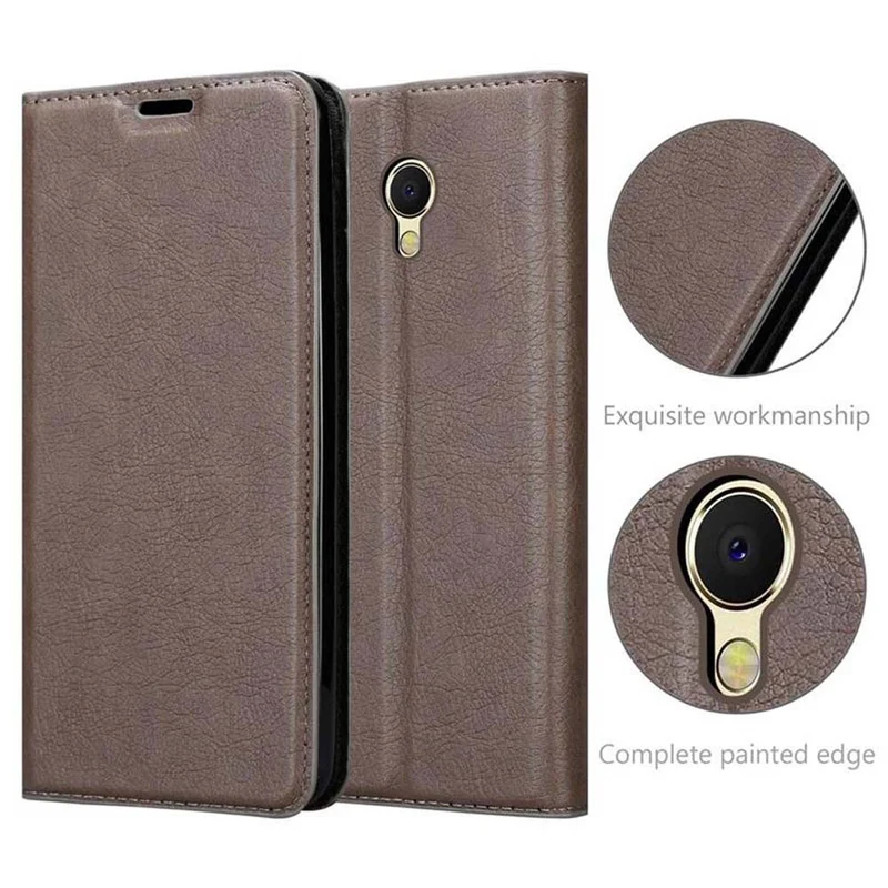 Cadorabo Hülle kompatibel mit MEIZU MX6 Schutzhülle mit Magnetverschluss, Standfunktion und Kartenfach