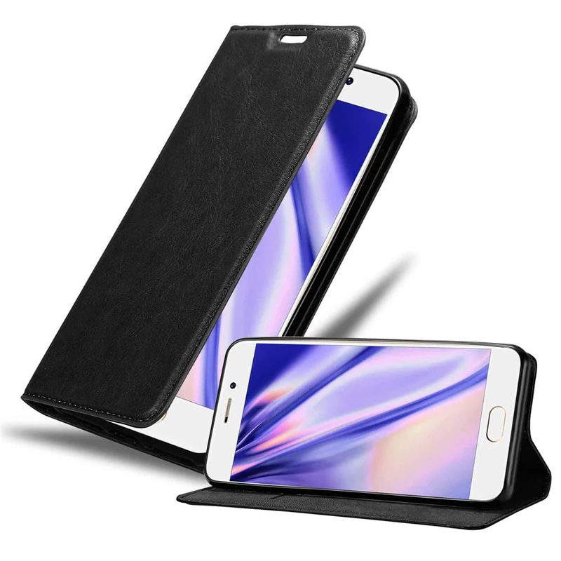 Cadorabo Hülle kompatibel mit MEIZU PRO 7 Schutzhülle mit Magnetverschluss, Standfunktion und Kartenfach