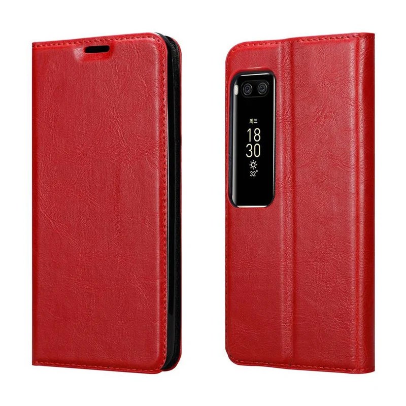 Cadorabo Hülle kompatibel mit MEIZU PRO 7 Schutzhülle mit Magnetverschluss, Standfunktion und Kartenfach