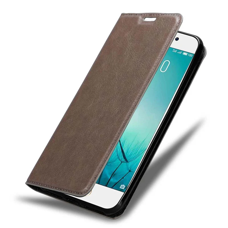 Cadorabo Hülle kompatibel mit MEIZU PRO 7 Schutzhülle mit Magnetverschluss, Standfunktion und Kartenfach