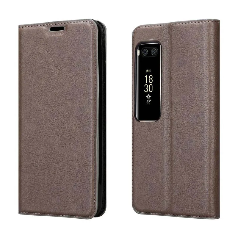 Cadorabo Hülle kompatibel mit MEIZU PRO 7 Schutzhülle mit Magnetverschluss, Standfunktion und Kartenfach