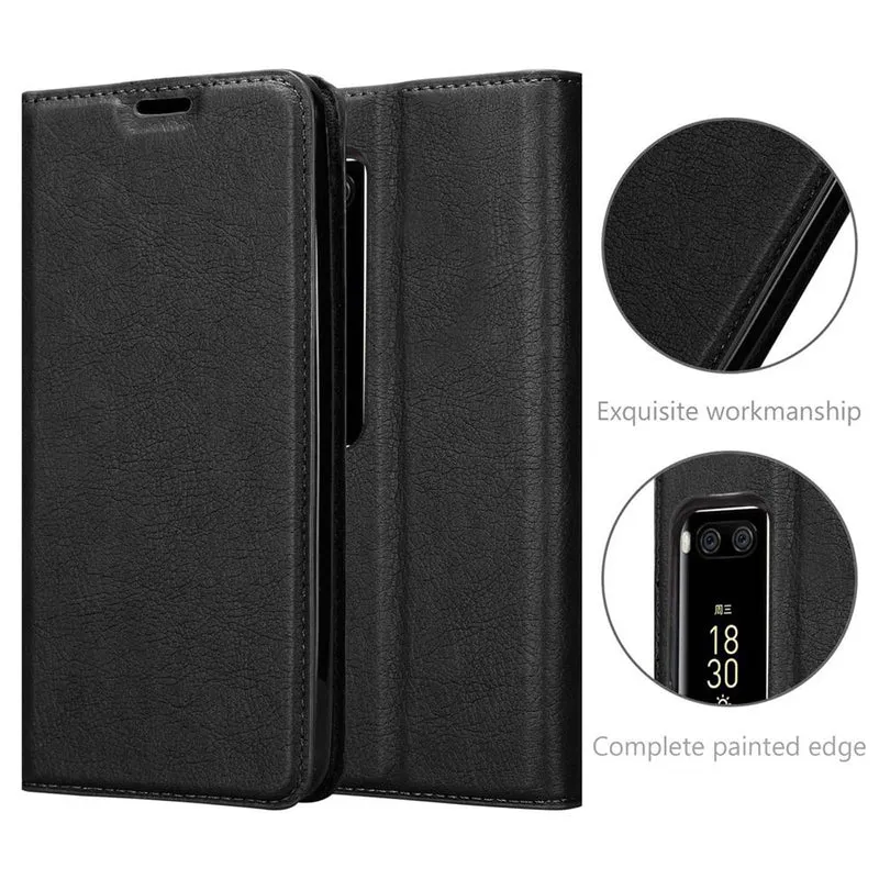 Cadorabo Hülle kompatibel mit MEIZU PRO 7 Schutzhülle mit Magnetverschluss, Standfunktion und Kartenfach