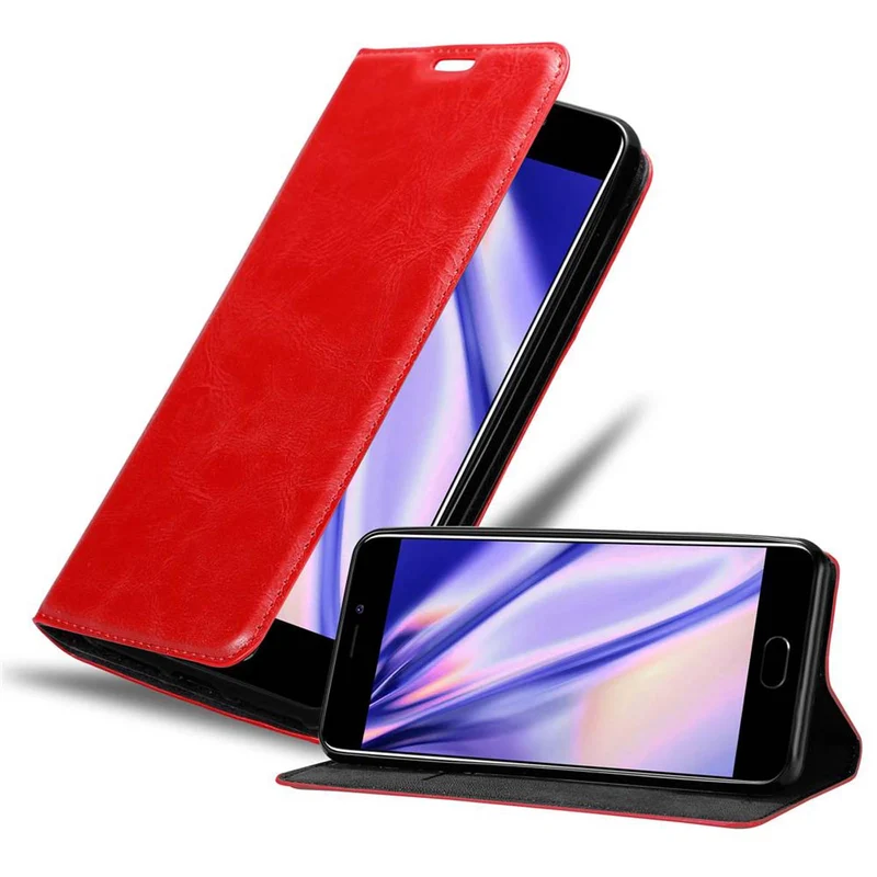 Cadorabo Hülle kompatibel mit MEIZU M6 Schutzhülle mit Magnetverschluss, Standfunktion und Kartenfach