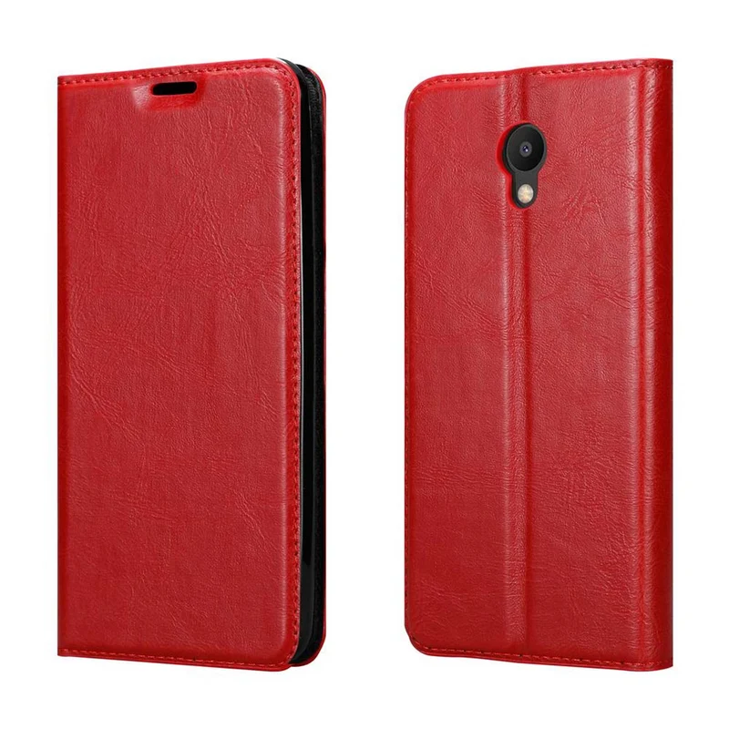 Cadorabo Hülle kompatibel mit MEIZU M6 Schutzhülle mit Magnetverschluss, Standfunktion und Kartenfach