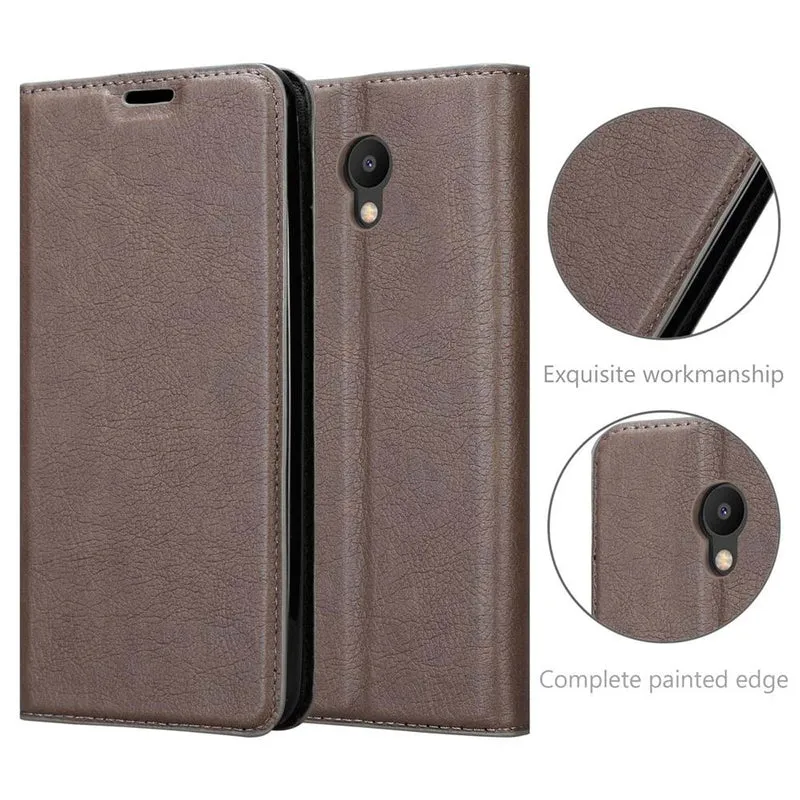 Cadorabo Hülle kompatibel mit MEIZU M6 Schutzhülle mit Magnetverschluss, Standfunktion und Kartenfach