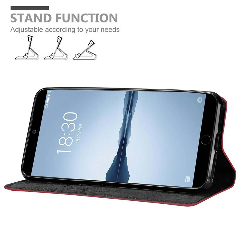 Cadorabo Hülle kompatibel mit MEIZU 15 Schutzhülle mit Magnetverschluss, Standfunktion und Kartenfach