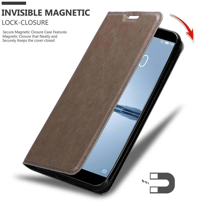 Cadorabo Hülle kompatibel mit MEIZU 15 Schutzhülle mit Magnetverschluss, Standfunktion und Kartenfach