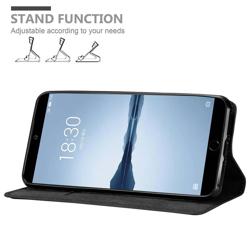 Cadorabo Hülle kompatibel mit MEIZU 15 Schutzhülle mit Magnetverschluss, Standfunktion und Kartenfach