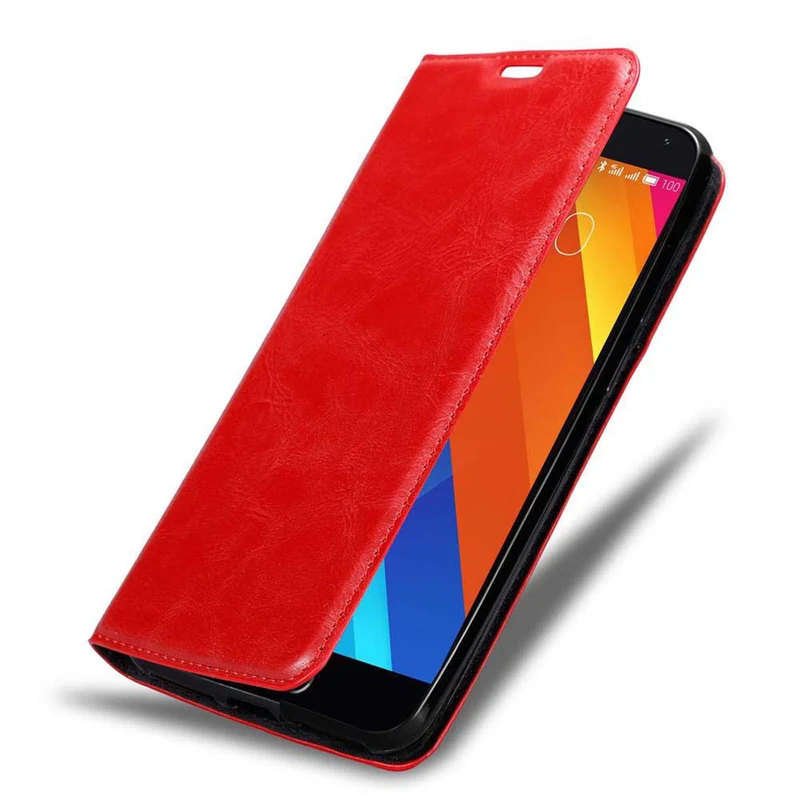 Cadorabo Hülle kompatibel mit MEIZU MX5 Schutzhülle mit Magnetverschluss, Standfunktion und Kartenfach