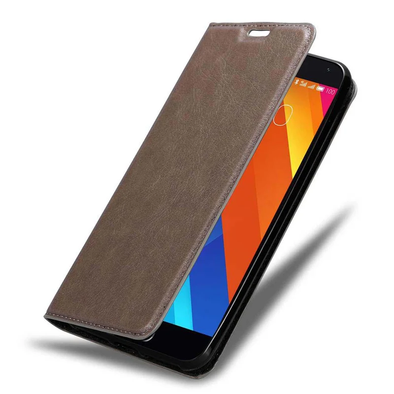 Cadorabo Hülle kompatibel mit MEIZU MX5 Schutzhülle mit Magnetverschluss, Standfunktion und Kartenfach