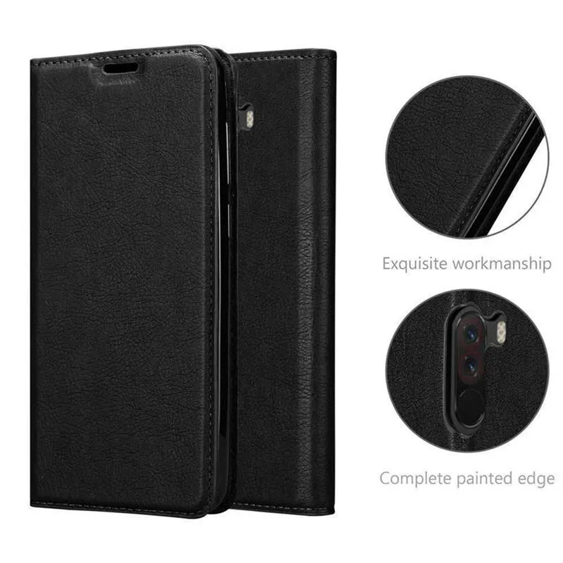 Cadorabo Hülle kompatibel mit Xiaomi Pocophone F1 Schutzhülle mit Magnetverschluss, Standfunktion und Kartenfach