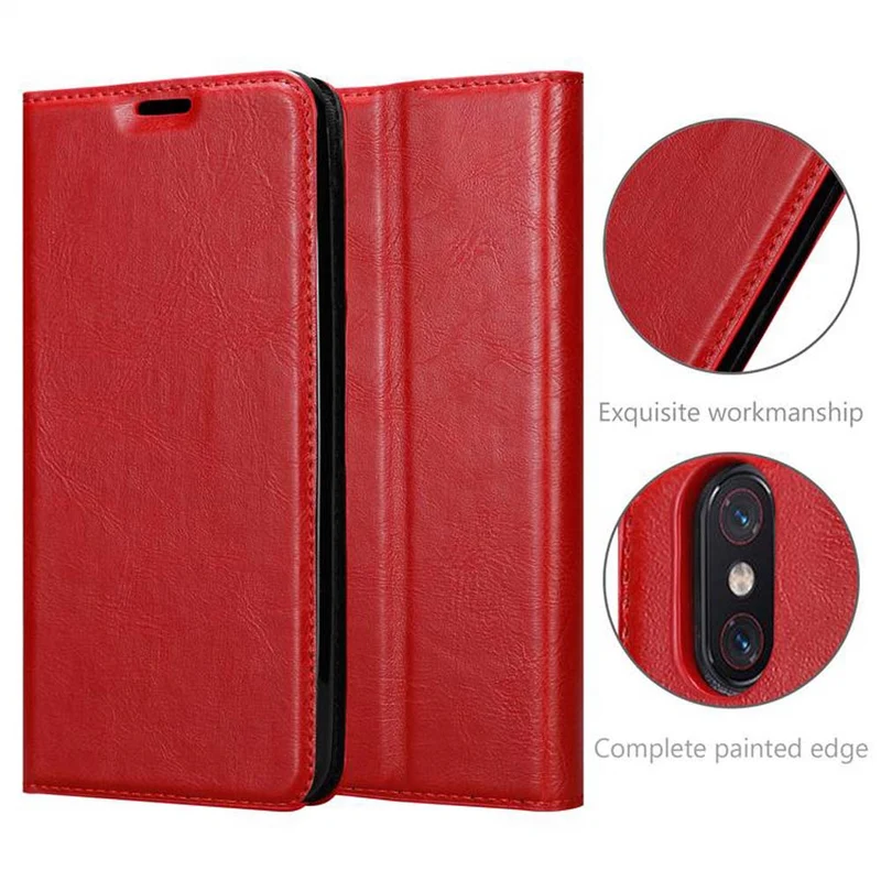 Cadorabo Hülle kompatibel mit Xiaomi Mi 8 PRO Schutzhülle mit Magnetverschluss, Standfunktion und Kartenfach