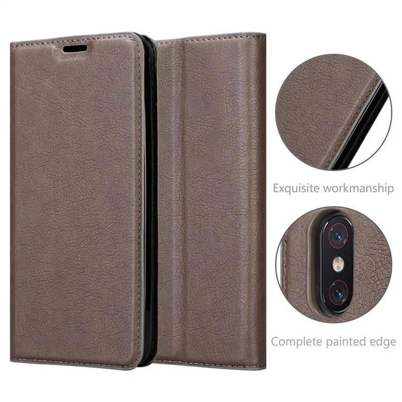 Cadorabo Hülle kompatibel mit Xiaomi Mi 8 PRO Schutzhülle mit Magnetverschluss, Standfunktion und Kartenfach