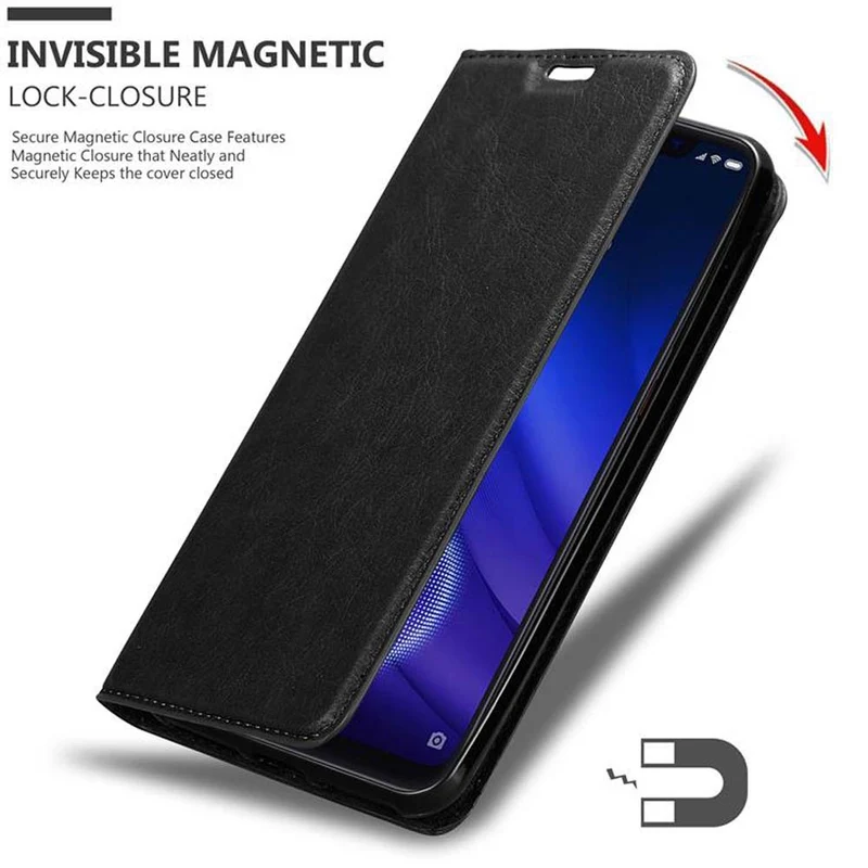 Cadorabo Hülle kompatibel mit Xiaomi Mi 8 PRO Schutzhülle mit Magnetverschluss, Standfunktion und Kartenfach