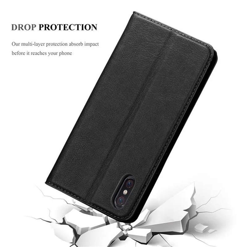 Cadorabo Hülle kompatibel mit Xiaomi Mi 8 PRO Schutzhülle mit Magnetverschluss, Standfunktion und Kartenfach
