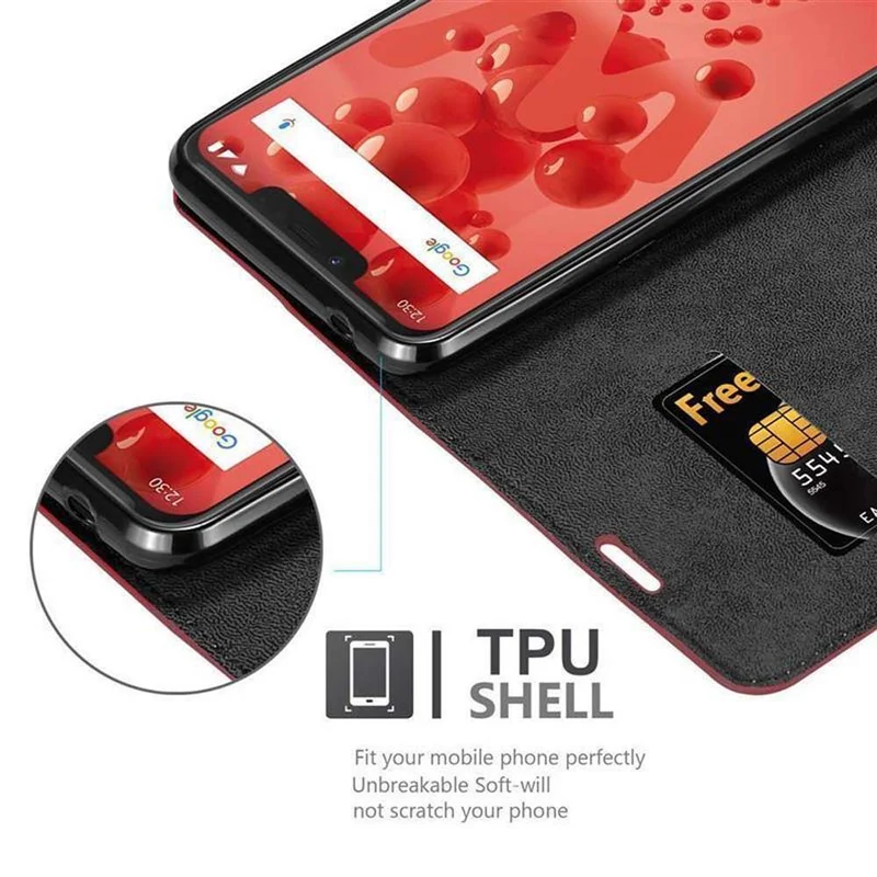 Cadorabo Hülle kompatibel mit WIKO VIEW 2 PLUS Schutzhülle mit Magnetverschluss, Standfunktion und Kartenfach