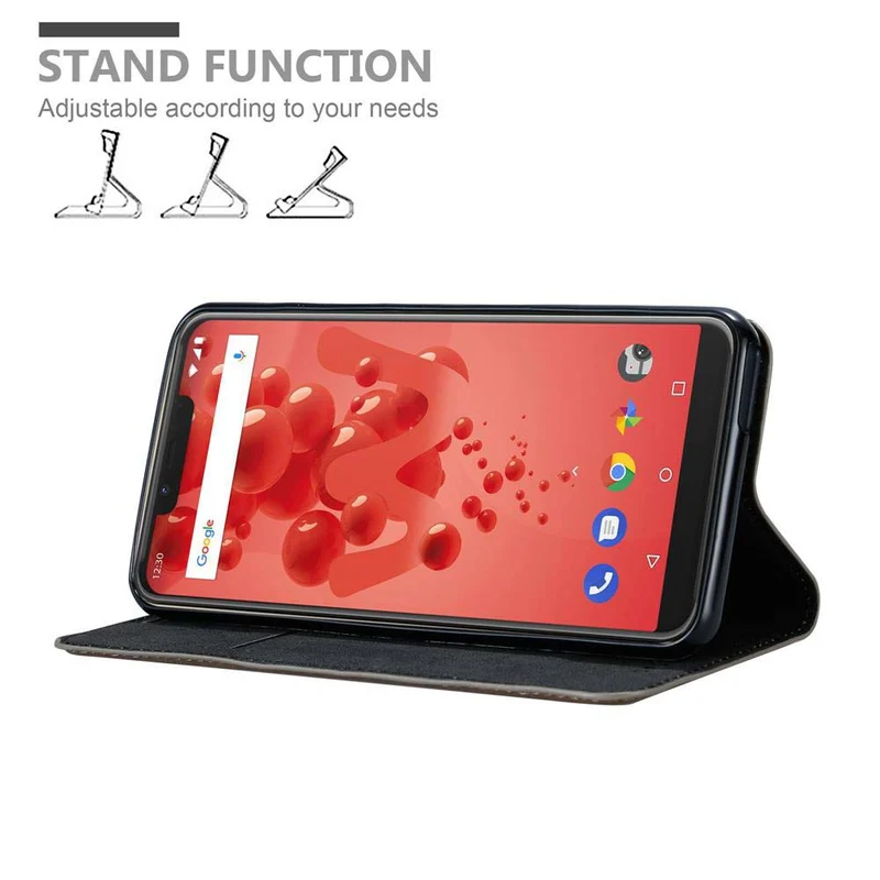 Cadorabo Hülle kompatibel mit WIKO VIEW 2 PLUS Schutzhülle mit Magnetverschluss, Standfunktion und Kartenfach