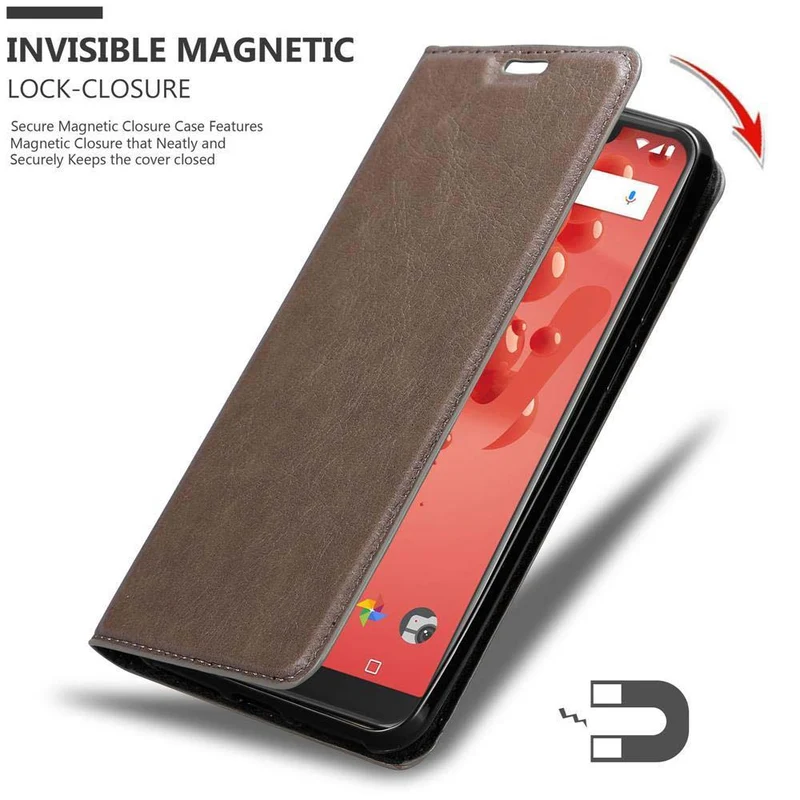 Cadorabo Hülle kompatibel mit WIKO VIEW 2 PLUS Schutzhülle mit Magnetverschluss, Standfunktion und Kartenfach