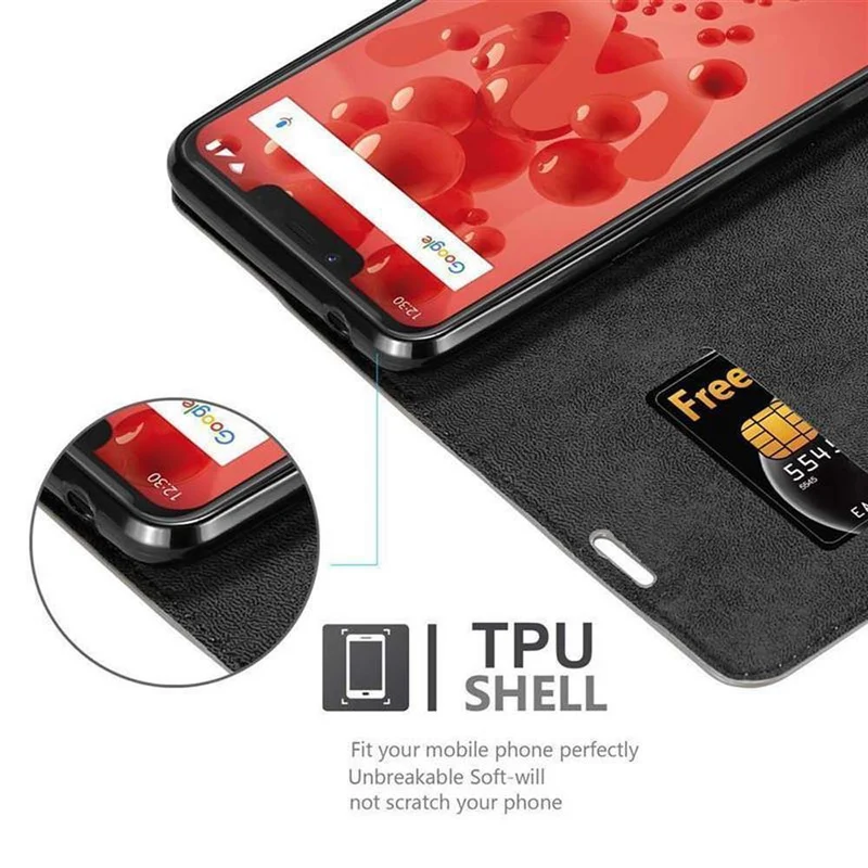 Cadorabo Hülle kompatibel mit WIKO VIEW 2 PLUS Schutzhülle mit Magnetverschluss, Standfunktion und Kartenfach