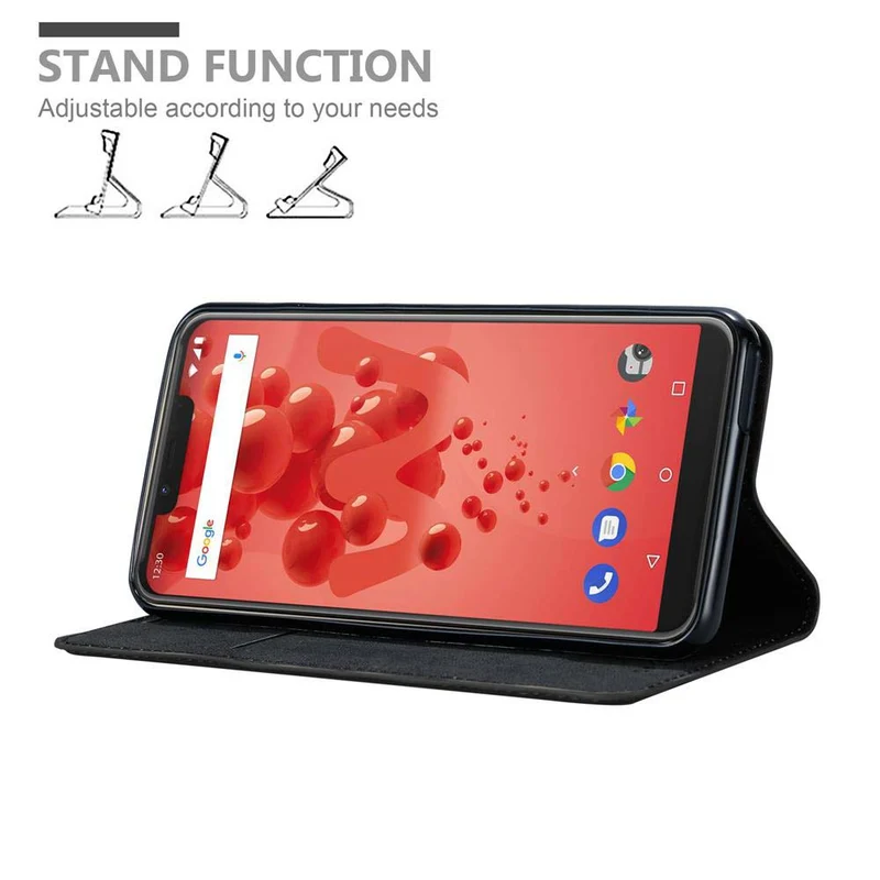 Cadorabo Hülle kompatibel mit WIKO VIEW 2 PLUS Schutzhülle mit Magnetverschluss, Standfunktion und Kartenfach