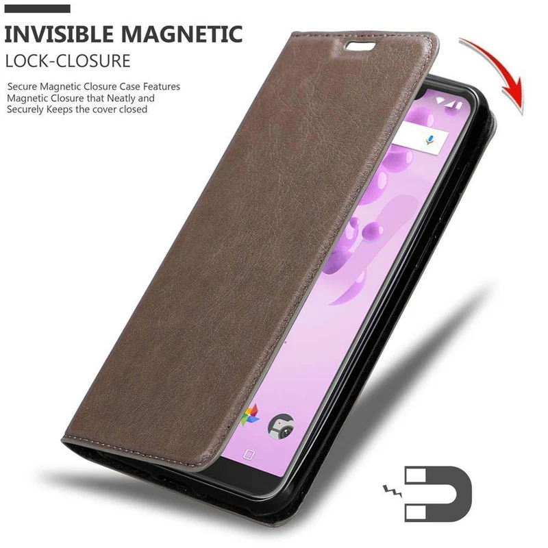 Cadorabo Hülle kompatibel mit WIKO VIEW 2 GO Schutzhülle mit Magnetverschluss, Standfunktion und Kartenfach