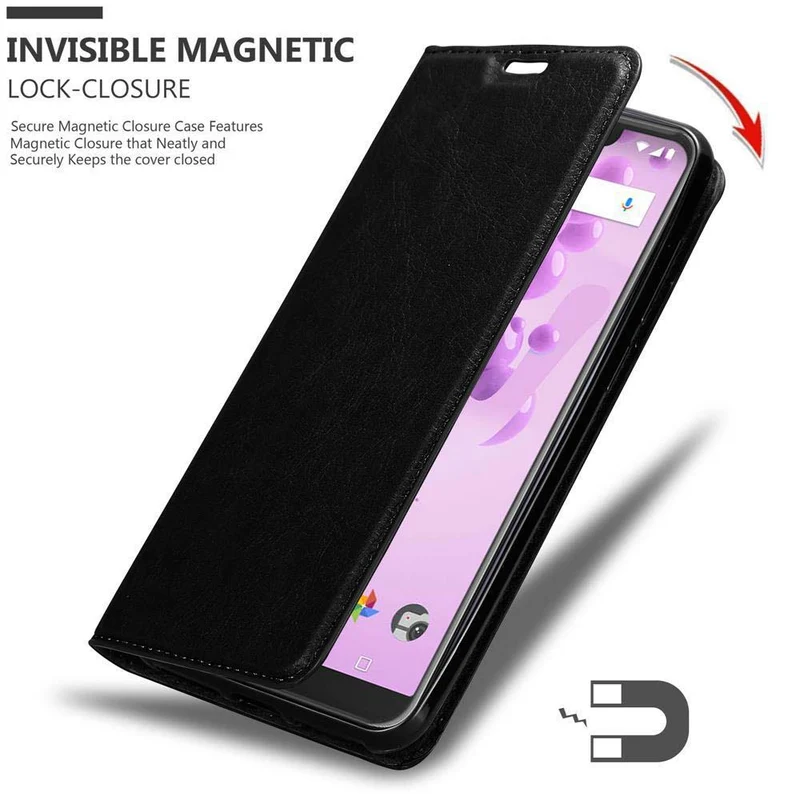 Cadorabo Hülle kompatibel mit WIKO VIEW 2 GO Schutzhülle mit Magnetverschluss, Standfunktion und Kartenfach