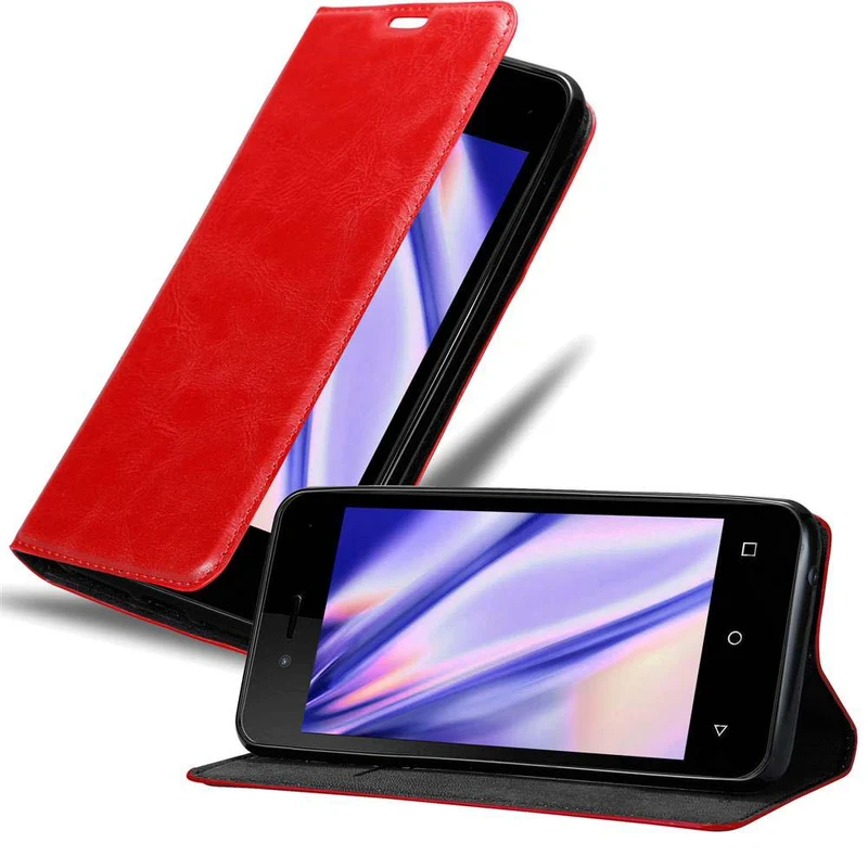 Cadorabo Hülle kompatibel mit WIKO SUNNY 3 MINI Schutzhülle mit Magnetverschluss, Standfunktion und Kartenfach