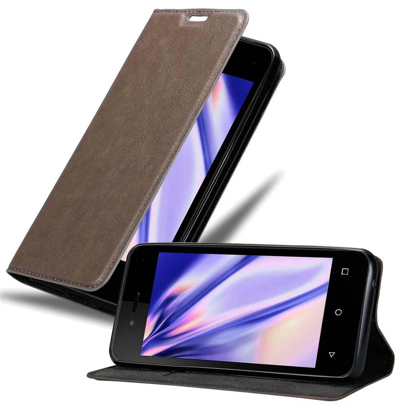 Cadorabo Hülle kompatibel mit WIKO SUNNY 3 MINI Schutzhülle mit Magnetverschluss, Standfunktion und Kartenfach