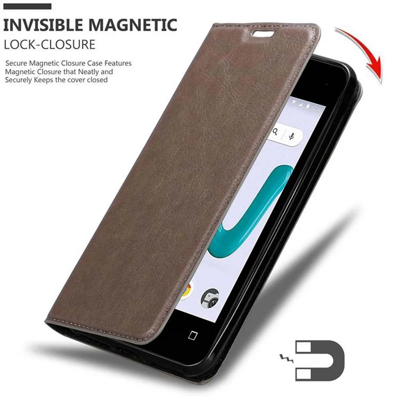 Cadorabo Hülle kompatibel mit WIKO SUNNY 3 MINI Schutzhülle mit Magnetverschluss, Standfunktion und Kartenfach