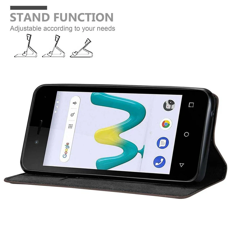 Cadorabo Hülle kompatibel mit WIKO SUNNY 3 MINI Schutzhülle mit Magnetverschluss, Standfunktion und Kartenfach