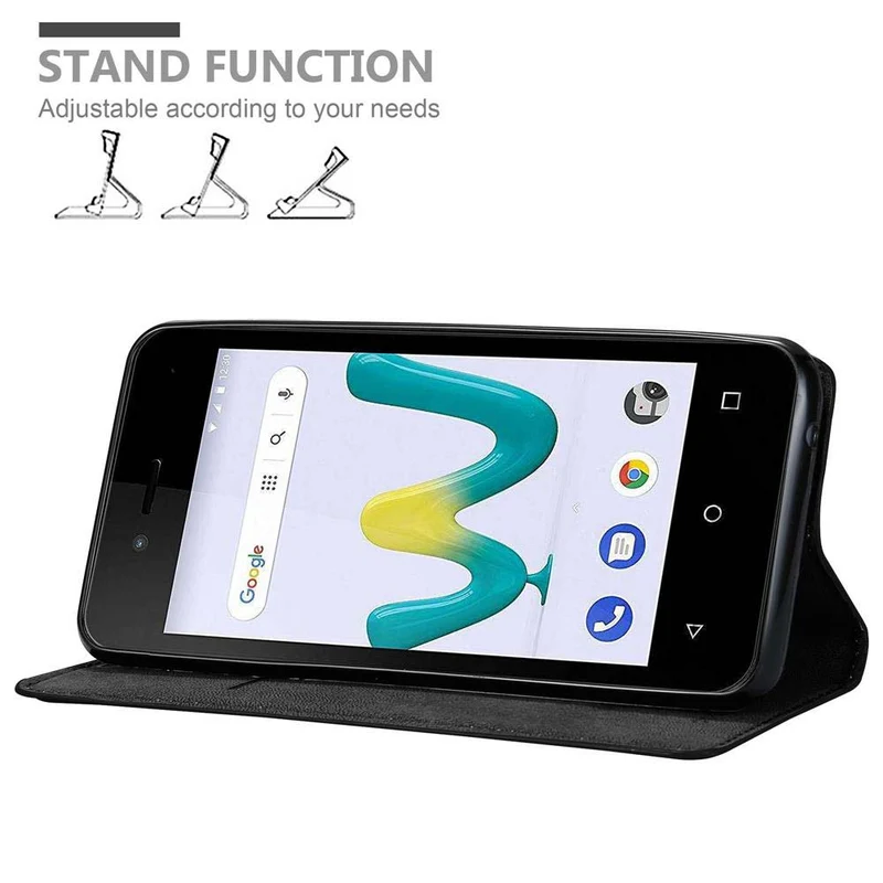 Cadorabo Hülle kompatibel mit WIKO SUNNY 3 MINI Schutzhülle mit Magnetverschluss, Standfunktion und Kartenfach