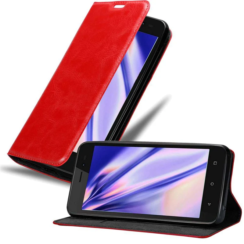 Cadorabo Hülle kompatibel mit WIKO SUNNY 3 Schutzhülle mit Magnetverschluss, Standfunktion und Kartenfach
