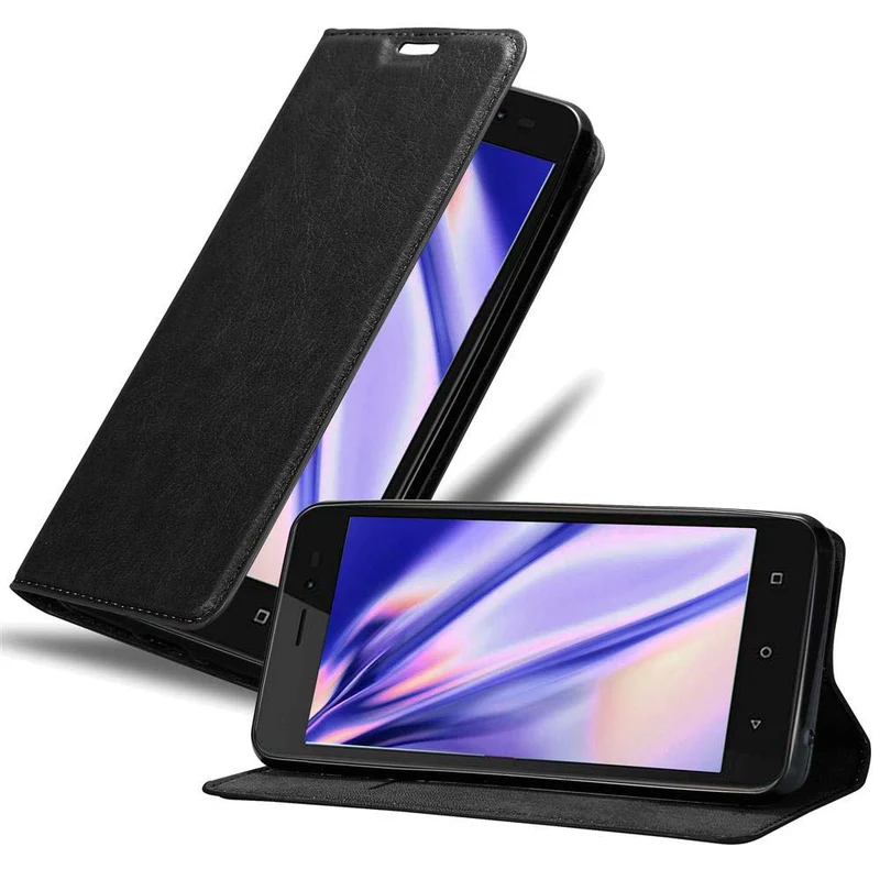 Cadorabo Hülle kompatibel mit WIKO SUNNY 3 Schutzhülle mit Magnetverschluss, Standfunktion und Kartenfach