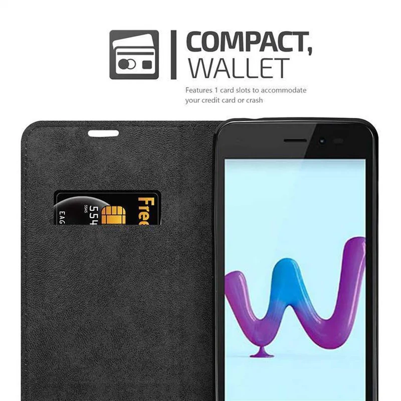 Cadorabo Hülle kompatibel mit WIKO SUNNY 3 Schutzhülle mit Magnetverschluss, Standfunktion und Kartenfach