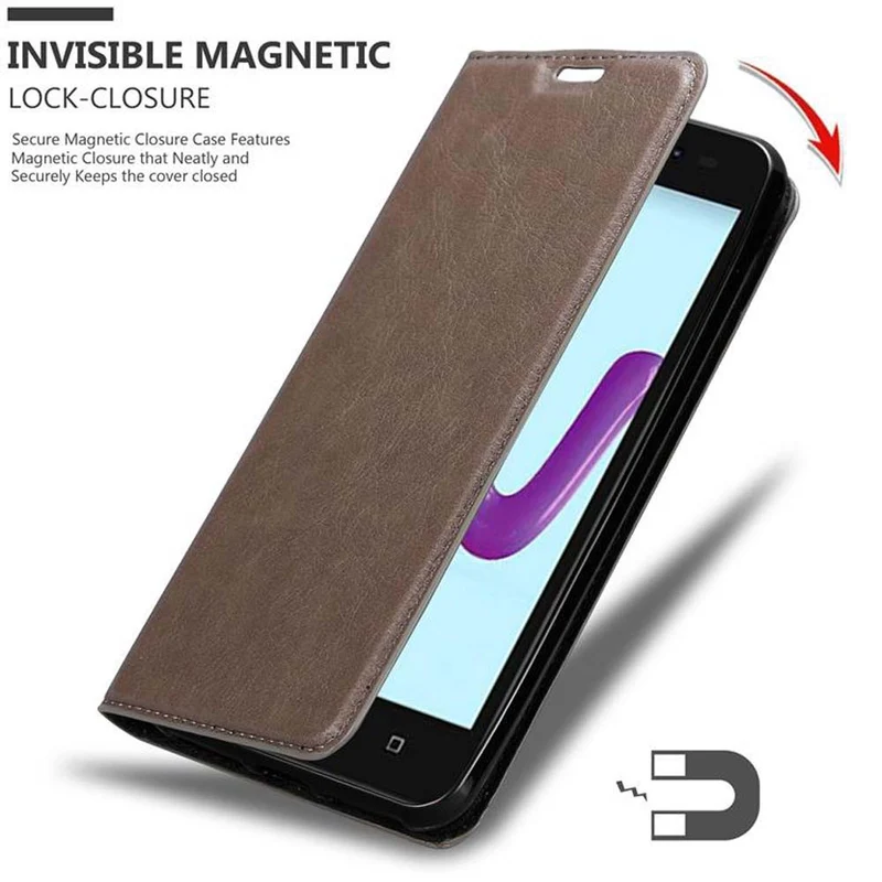 Cadorabo Hülle kompatibel mit WIKO SUNNY 3 Schutzhülle mit Magnetverschluss, Standfunktion und Kartenfach