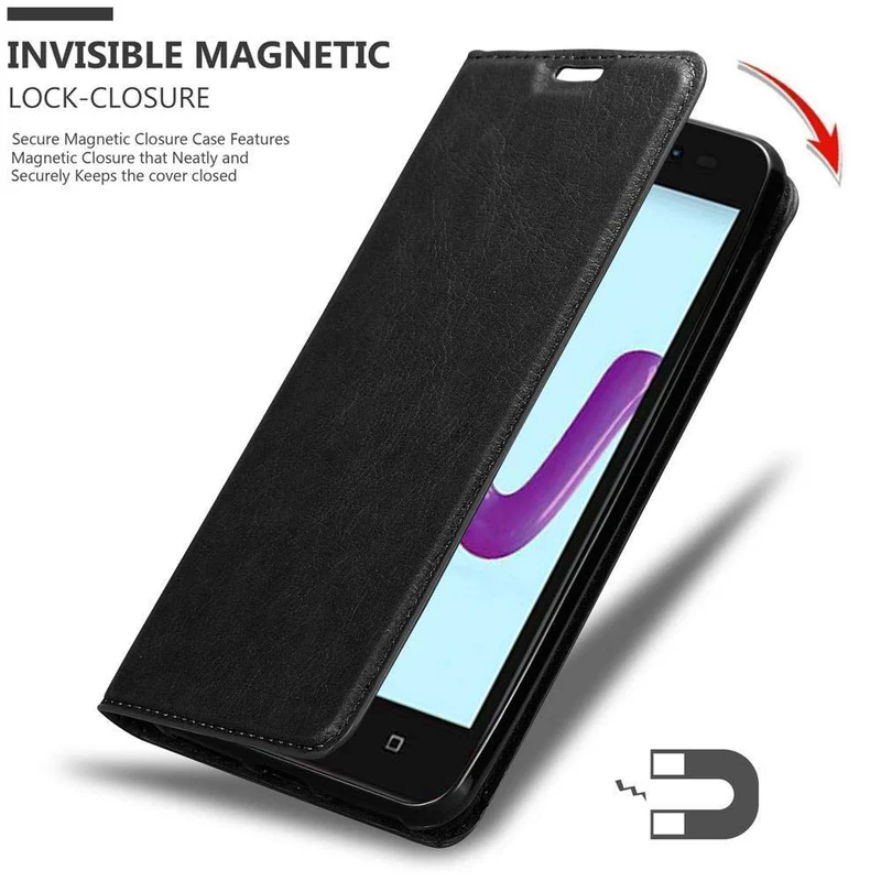 Cadorabo Hülle kompatibel mit WIKO SUNNY 3 Schutzhülle mit Magnetverschluss, Standfunktion und Kartenfach