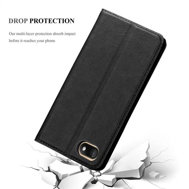 Cadorabo Hülle kompatibel mit WIKO SUNNY 3 Schutzhülle mit Magnetverschluss, Standfunktion und Kartenfach