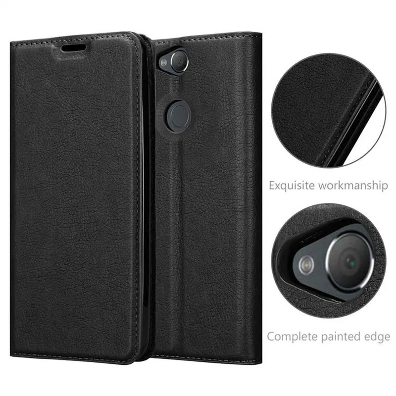 Cadorabo Hülle kompatibel mit Sony Xperia XA2 PLUS Schutzhülle mit Magnetverschluss, Standfunktion und Kartenfach