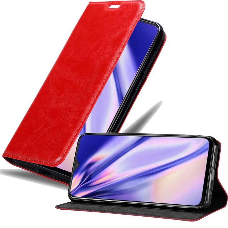Cadorabo Hülle kompatibel mit OnePlus 6T Schutzhülle mit Magnetverschluss, Standfunktion und Kartenfach
