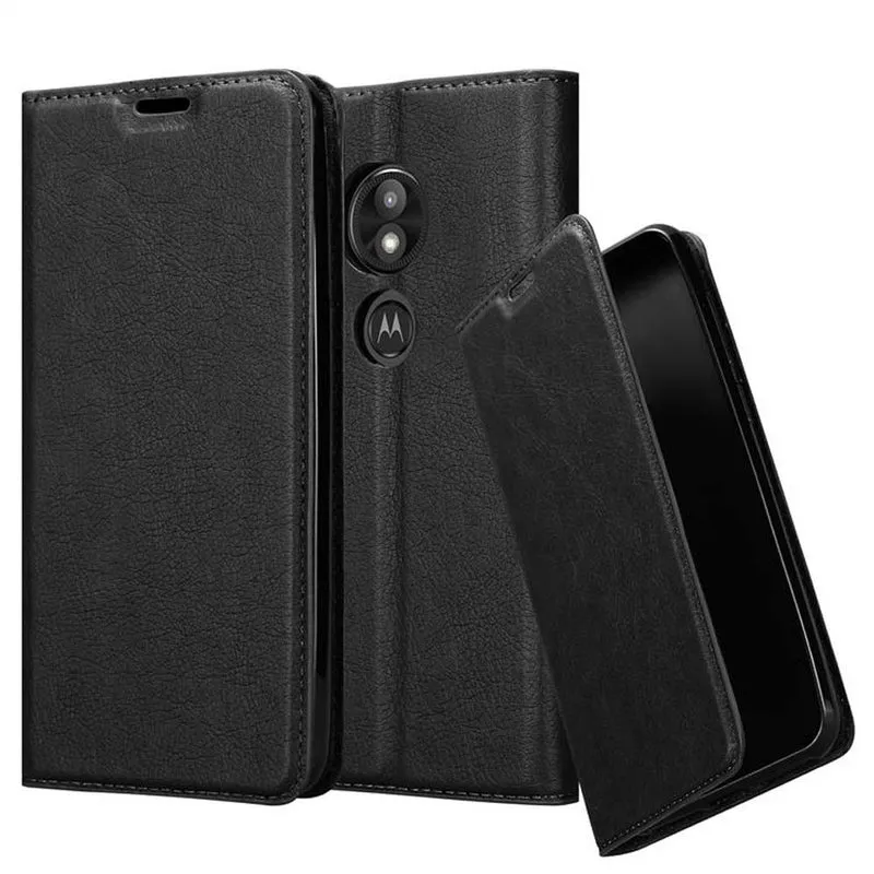 Cadorabo Hülle kompatibel mit Motorola MOTO E5 PLAY Schutzhülle mit Magnetverschluss, Standfunktion und Kartenfach