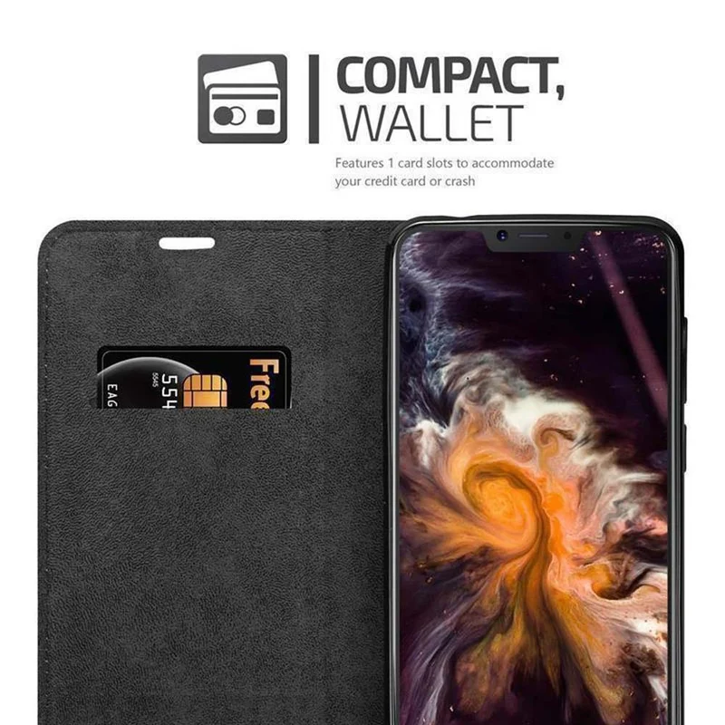 Cadorabo Hülle kompatibel mit Cubot P20 Schutzhülle mit Magnetverschluss, Standfunktion und Kartenfach