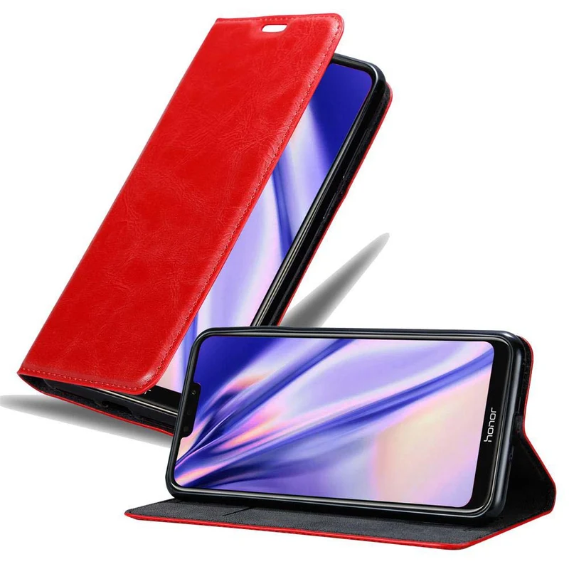 Cadorabo Hülle kompatibel mit Honor 8C Schutzhülle mit Magnetverschluss, Standfunktion und Kartenfach