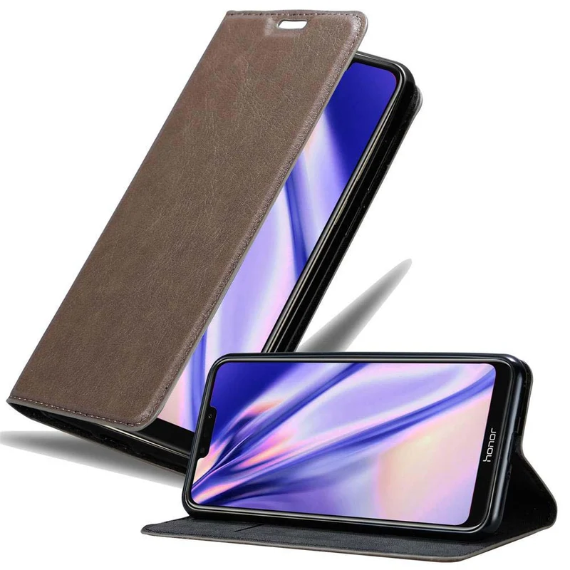 Cadorabo Hülle kompatibel mit Honor 8C Schutzhülle mit Magnetverschluss, Standfunktion und Kartenfach
