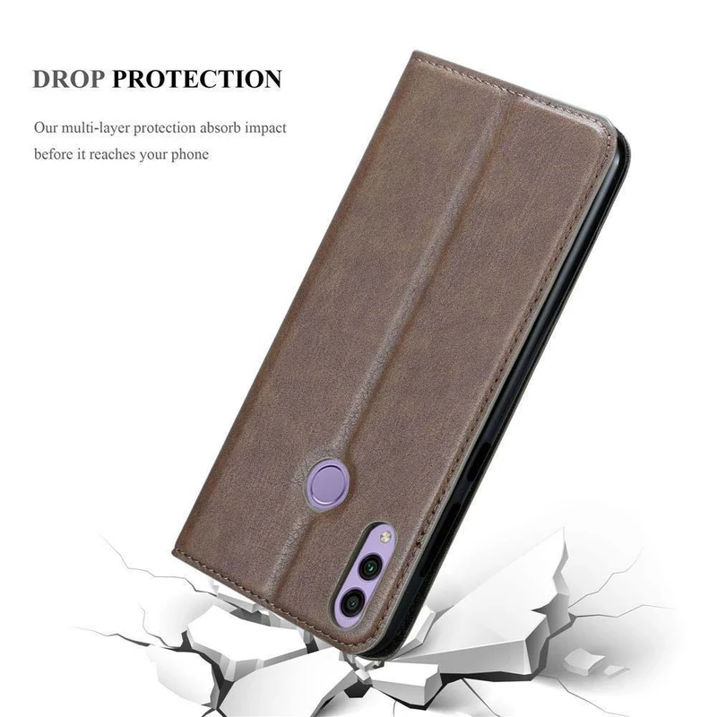 Cadorabo Hülle kompatibel mit Honor 8C Schutzhülle mit Magnetverschluss, Standfunktion und Kartenfach