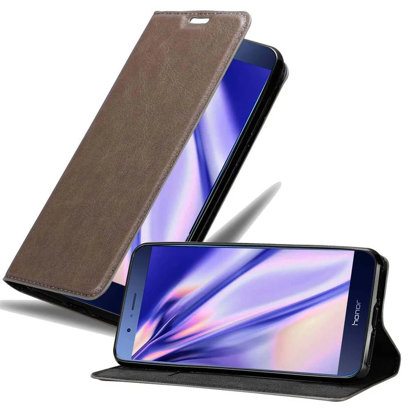 Cadorabo Hülle kompatibel mit Honor V9 Schutzhülle mit Magnetverschluss, Standfunktion und Kartenfach