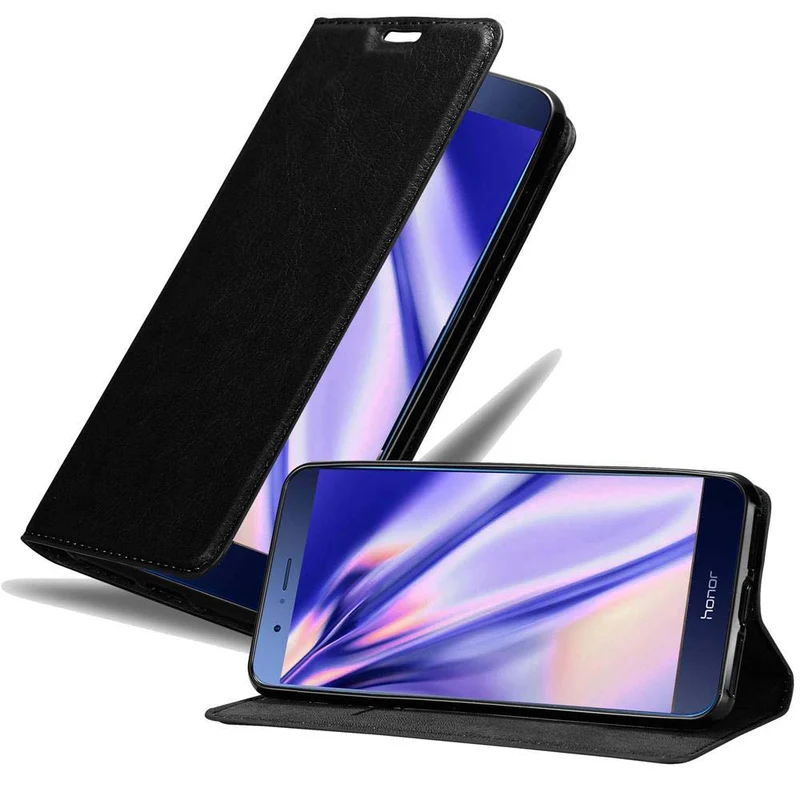 Cadorabo Hülle kompatibel mit Honor V9 Schutzhülle mit Magnetverschluss, Standfunktion und Kartenfach
