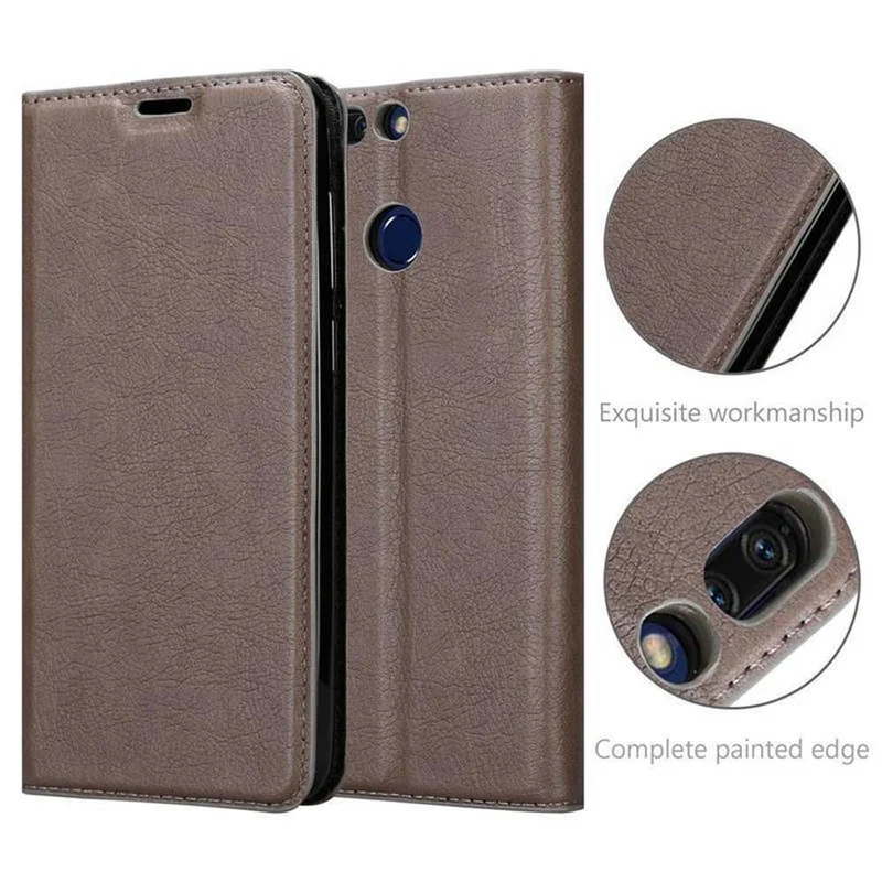 Cadorabo Hülle kompatibel mit Honor V9 Schutzhülle mit Magnetverschluss, Standfunktion und Kartenfach