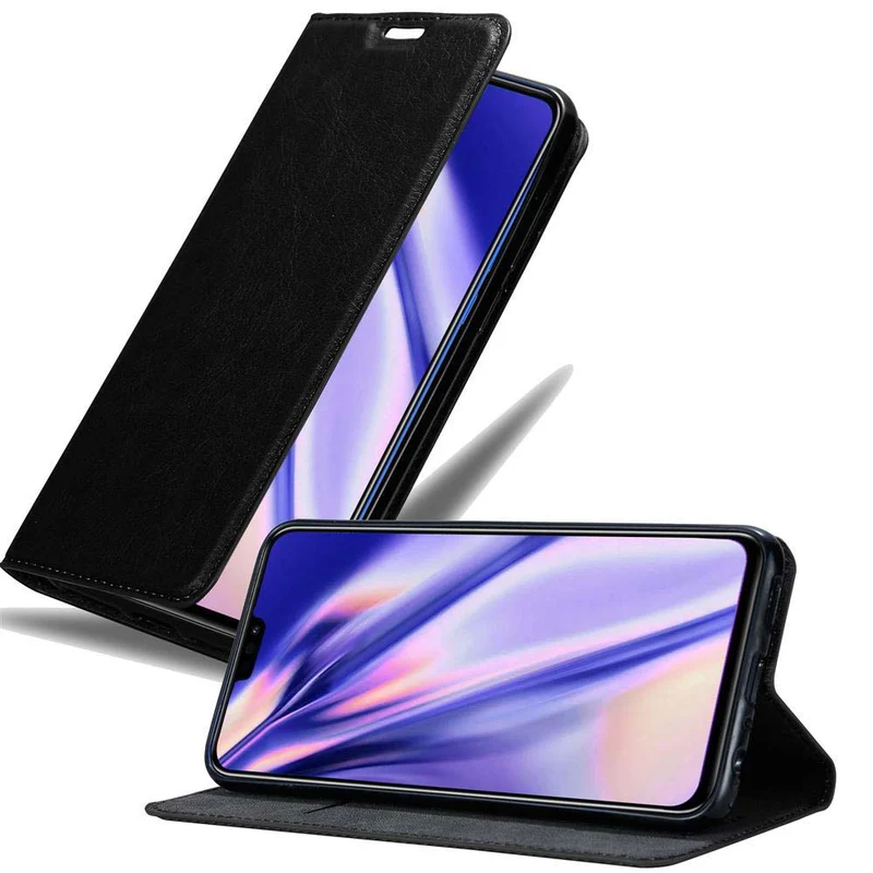 Cadorabo Hülle kompatibel mit Honor 8X Schutzhülle mit Magnetverschluss, Standfunktion und Kartenfach