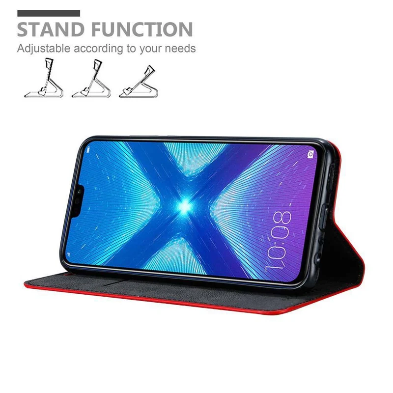 Cadorabo Hülle kompatibel mit Honor 8X Schutzhülle mit Magnetverschluss, Standfunktion und Kartenfach