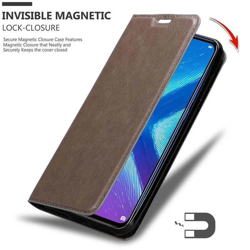 Cadorabo Hülle kompatibel mit Honor 8X Schutzhülle mit Magnetverschluss, Standfunktion und Kartenfach